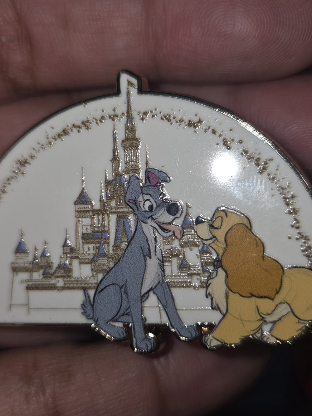 Walt Disney Store Exclusive -Disney Lady and Tramp Enamel Pin